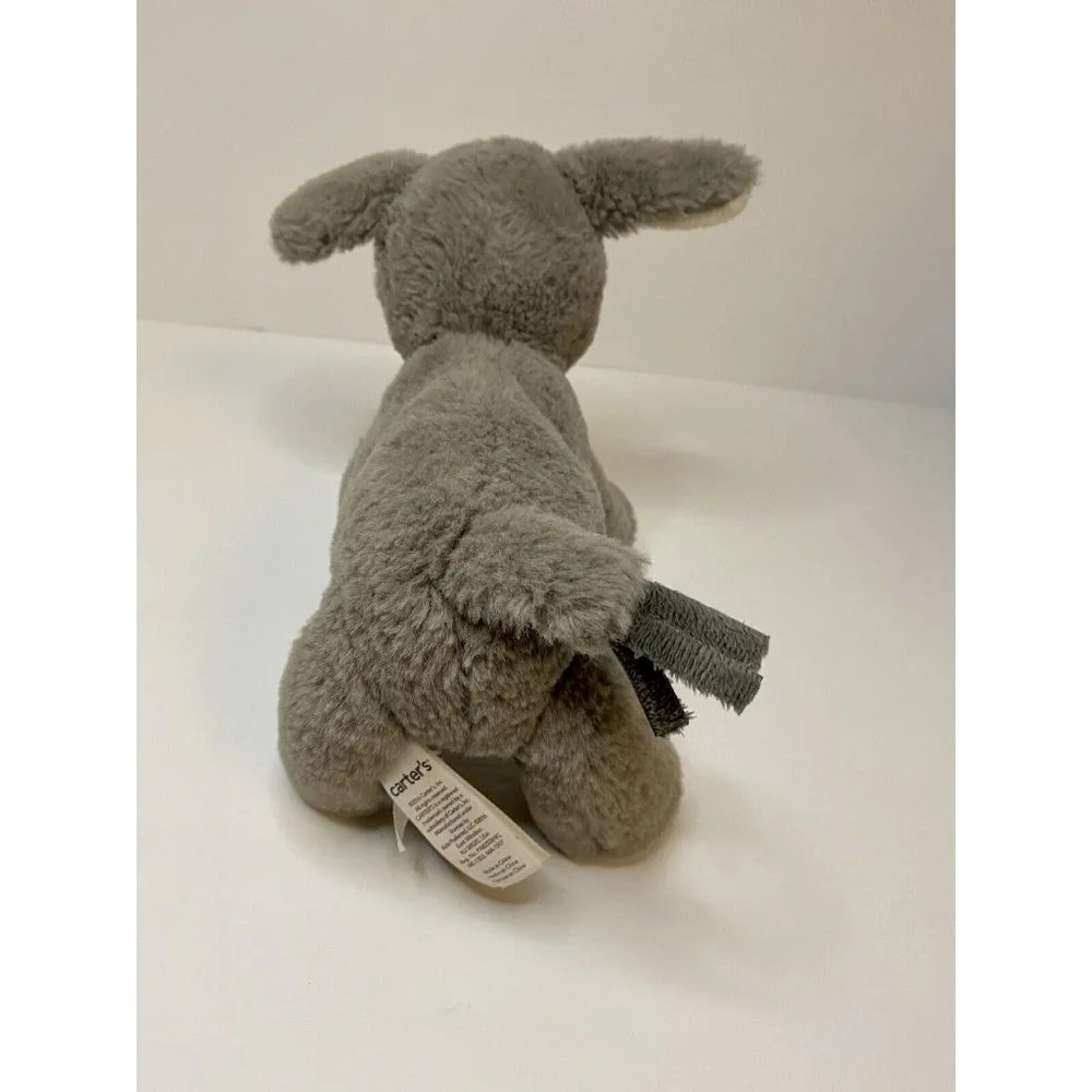 Carters Plush Grey Gray Donkey Mule‎ Baby Toy Stuffed Animal Lovey 2016